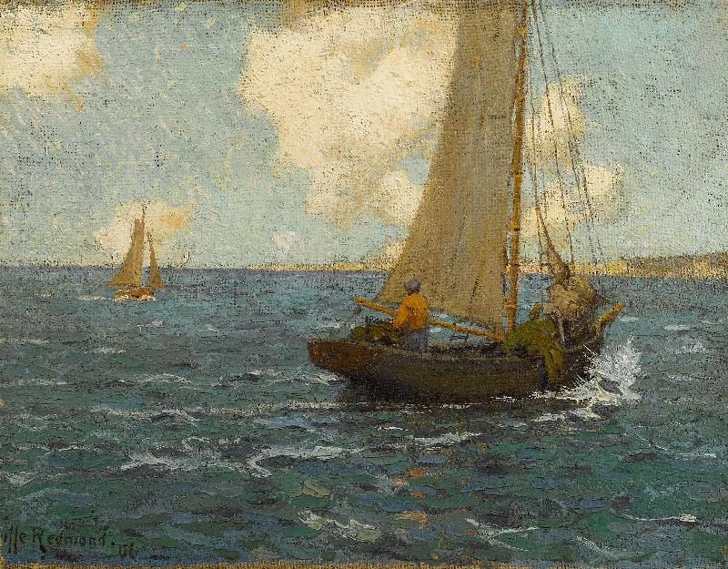 Granville Redmond Sailboats on calm seas Germany oil painting art